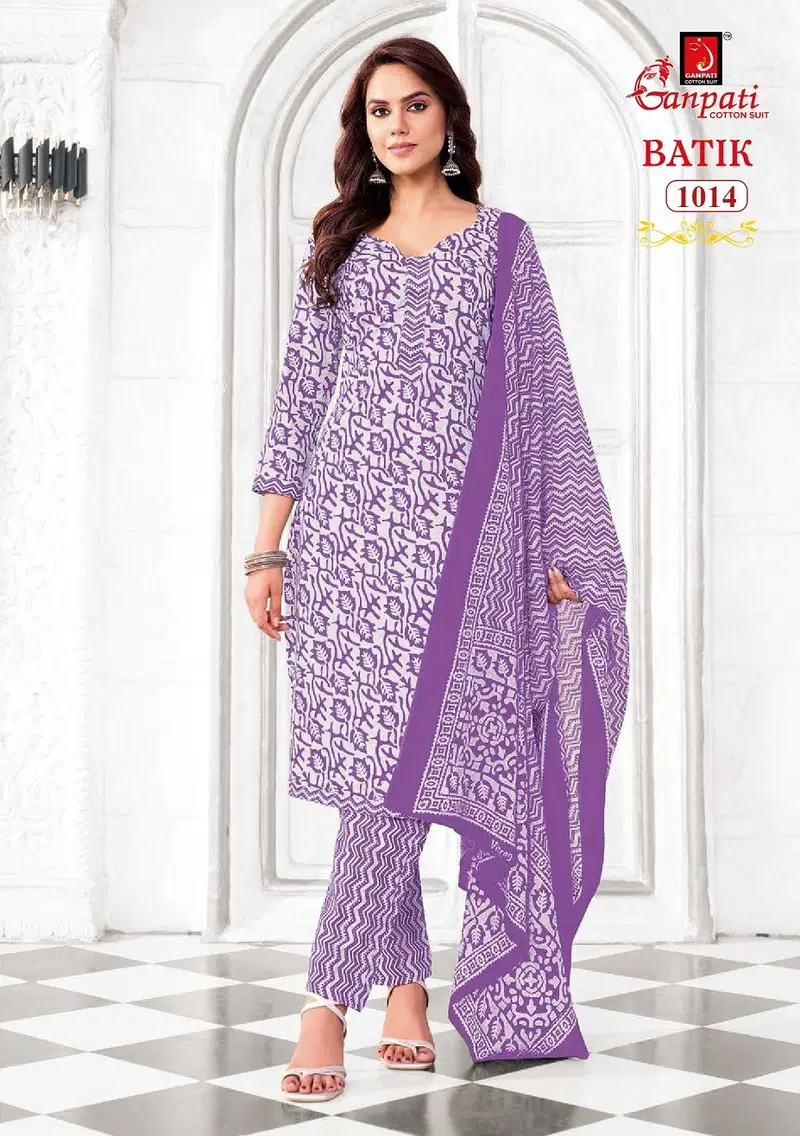 Batik Vol 10 By Ganpati Printed Cotton Kurti With Bottom Dupatta Orders In India